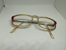 Vintage Oversized Amber Cream Eyeglass Frames 1970s 1980s Style