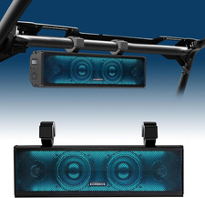 UTV Sound Bar,17 Inch Golf Cart Soundbar Bluetooth with RGB Lighting, IP65 4-Spe