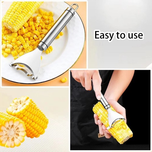 3X Stainless Steel Corn Cob Peeler Stripper Remover Kitchen Cutter Thresher Tool - Picture 13 of 16