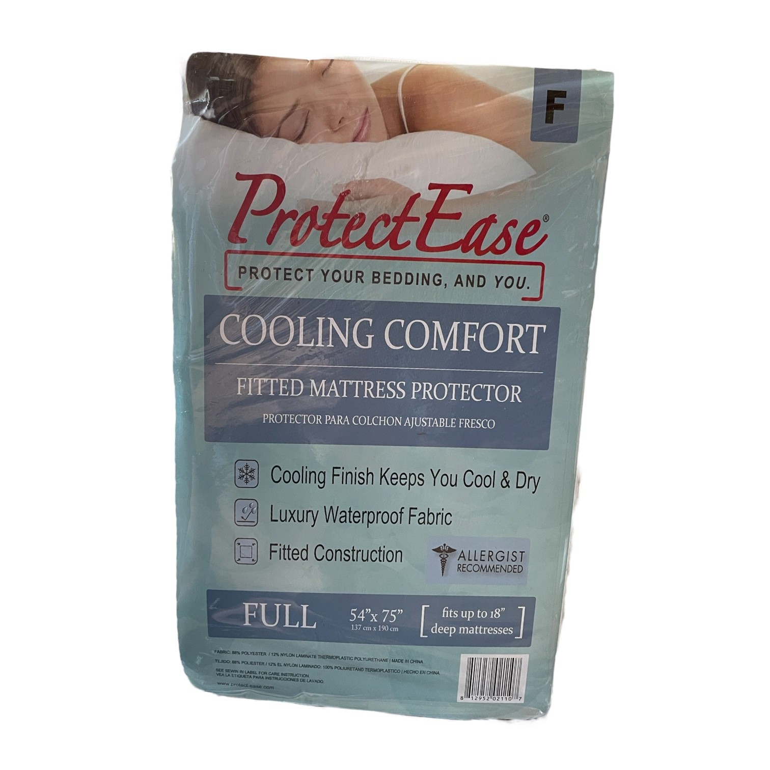 Водонепроницаемый чехол для матраса ProtectEase Cooling Comfort белый полный 5690₽