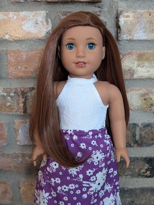 Aileen Custom American Girl Doll OOAK Brown Hair Blue Eyes Josefina Mold