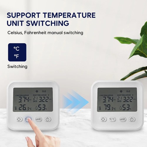 Mini czujnik radonu i wilgotności do monitorowania klimatu w pomieszczeniu w czasie rzeczywistym - Zdjęcie 2 z 7