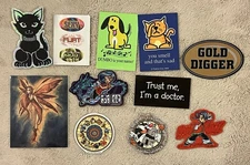 Lot Of 11 Vintage Y2K Vending Machine Sticker Prismatic Holo Anime Funny