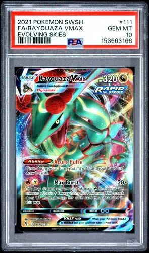 POKEMON RAYQUAZA VMAX 111/203 EVOLVING SKIES 2021 PSA 10