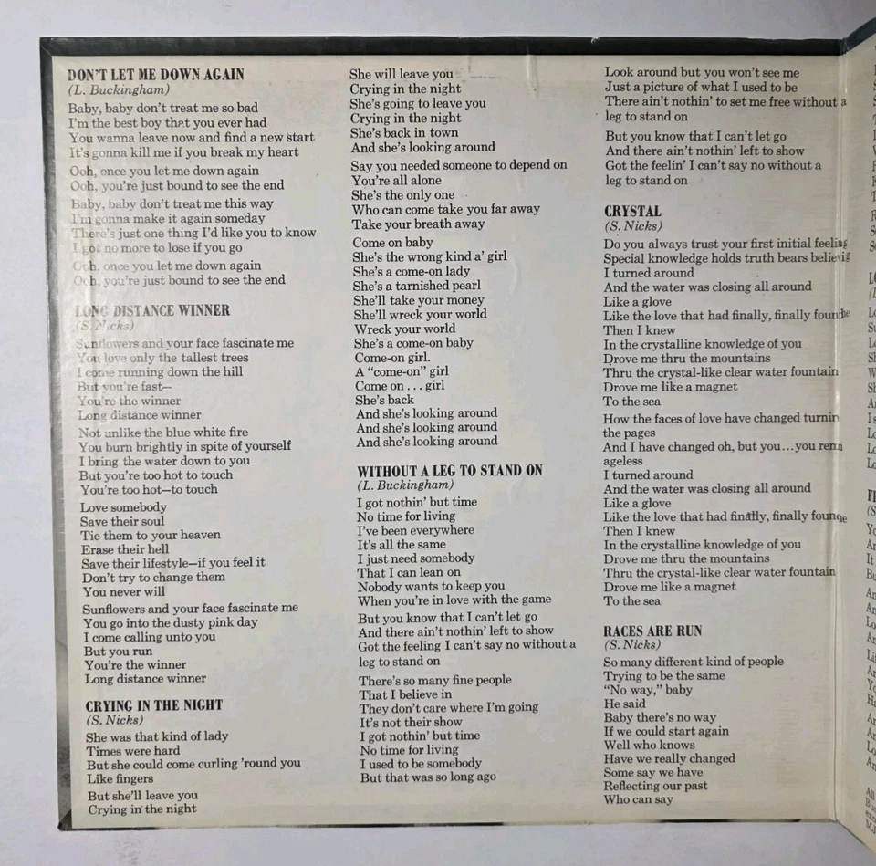 BUCKINGHAM AND NICKS LP 73' 1ST PRESS VINYL FLEETWOOD MAC 12" RARE NM PRC - Image 4 of 4