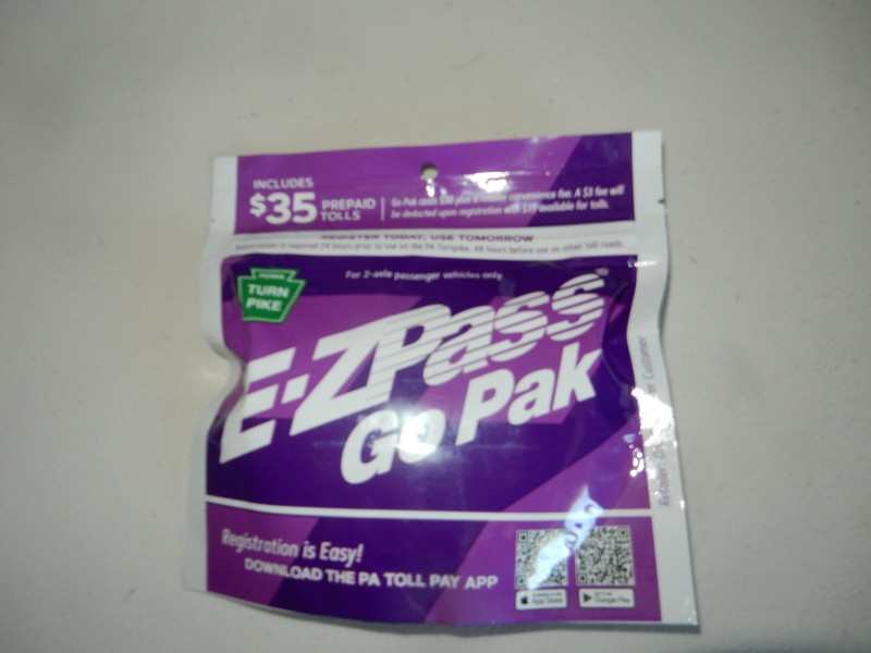 E-ZPass Go Pak - Unopened - $35 Prepaid Tools - PA Turnpike and other toll roads