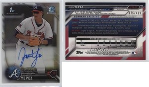 2016 Bowman Chrome Prospect Auto Refractor /499 Juan Yepez #CPA-JY Auto