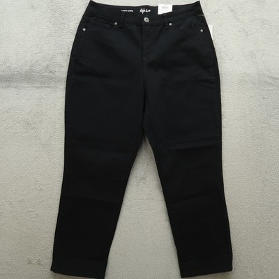 Style & Co Jeans Women's Size 12 Black Mid-Rise Curvy Capri Denim 26'' Inseam NWT