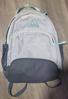 Adidas Gray Light Teal Mint Backpack Bookbag School Laptop Travel Sport Large