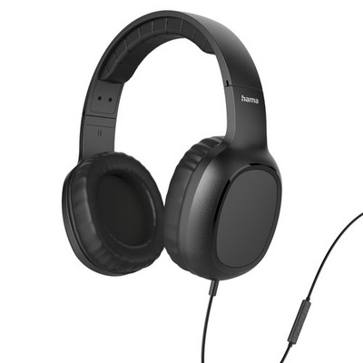 Hama On Ear Stereo Kopfhörer Headset Ohrhörer + Mikrofon 1,2m Kabel 3,5mm Klinke