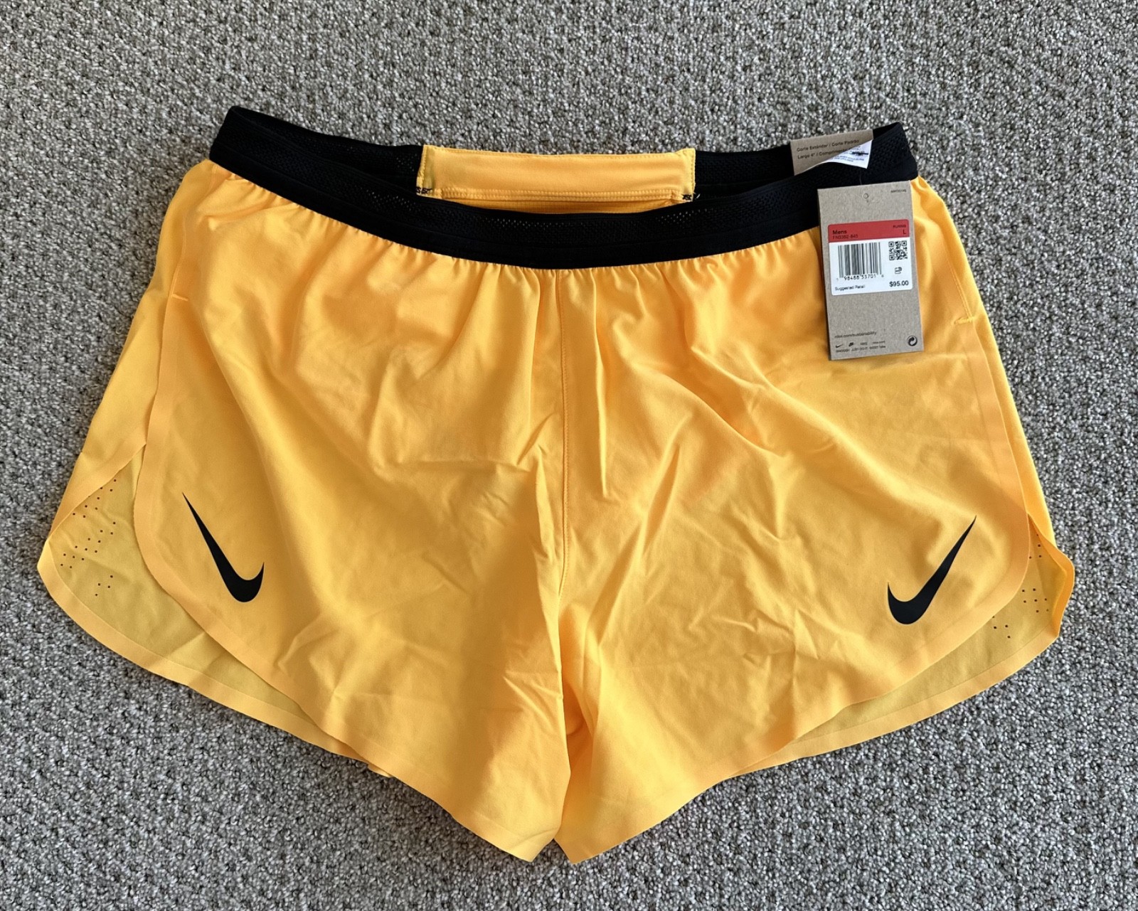 Nike AeroSwift Men's Dri-FIT ADV 4" Brief-Lined Running Shorts Size Large NWT