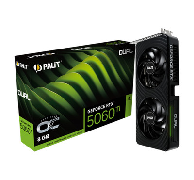 Palit GeForce RTX 5060 Dual, 8GB GDDR7, HDMI, 3x DP, Grafikkarte mit 8GB