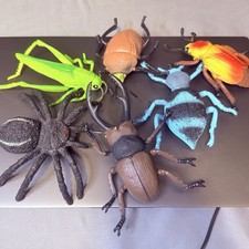 Large Rubber/Plastic Toy Insect 6pcs