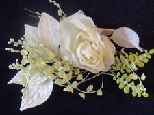 Vtg Millinery Flower Lot Collection Soft Yellow 4" Rose H5443