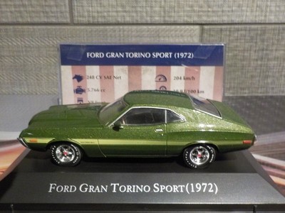 Ford Gran Torino - olivgrün - American Muscle 1:43 Modellauto