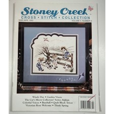 Stoney Creek Cross Stitch Magazine Mar/Apr 1993 Cats, Heart Quilt Block & More