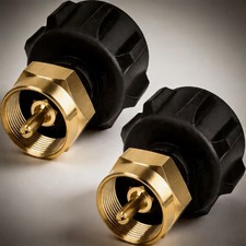 GASPRO Propane Refill Adapter 1lb Bottle from 20lb Tank Brass Handwheel Grip US
