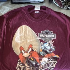 Harley-Davidson Looney Tunes Taz Bad Influence Graphic T-Shirt Size L