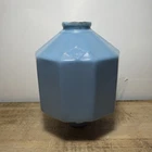 ANTIQUE D&S Lightning Rod Ball Blue Milk Glass Patent Pending 10 SIDED
