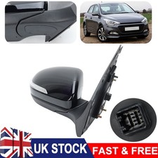 For Hyundai i20 MK2 2015-2020 Right Driver Heated Power Fold Black Wing Mirror