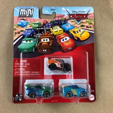 Disney Pixar Cars Mini Racers 3 Pack Jim Reverick Tim Treadless Michael Rotor