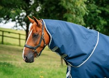 Horseware Amigo Bravo12 1200D 0g Hood Halsteil navy/titanium grey