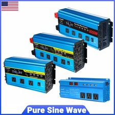 4000W/8000W 3000W/6000W Pure Sine Wave Power Inverter 12V 24V to 110V Converter