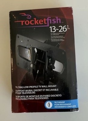 Rocketfish Tilting Low-Profile TV Wall Mount Bracket, TVs 13 - 26 inches, Black.