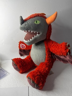 BUILD-A-BEAR MagiQuest Red 16'' Plush Charlock DRAGON Great Wolf Lodge Glows EUC