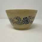 Vintage Pyrex HOMESTEAD 401 Mixing Bowl Beige Blue 1-1/2 pint Made in USA