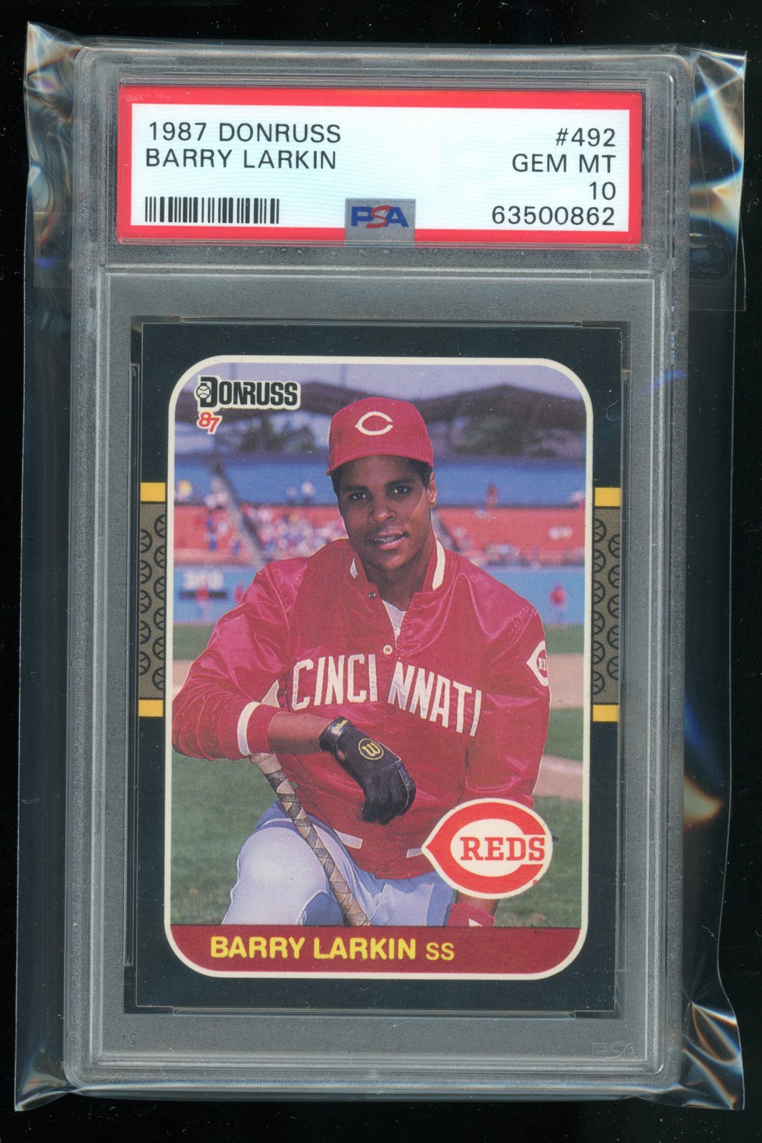 1987 Donruss #492 Barry Larkin PSA 10