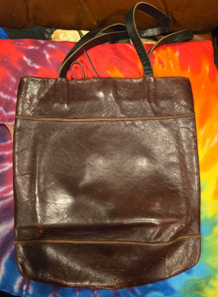 Christopher Kon VINTAGE Cartera de Cuero Bolso de Mano HIPPIE BoHo Festival Foto 4 de 4