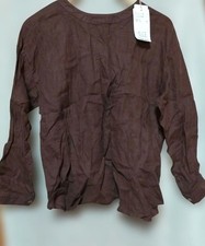 Nest Robe Linen Top Brown Free Size 100 Linen Used Wrinkled