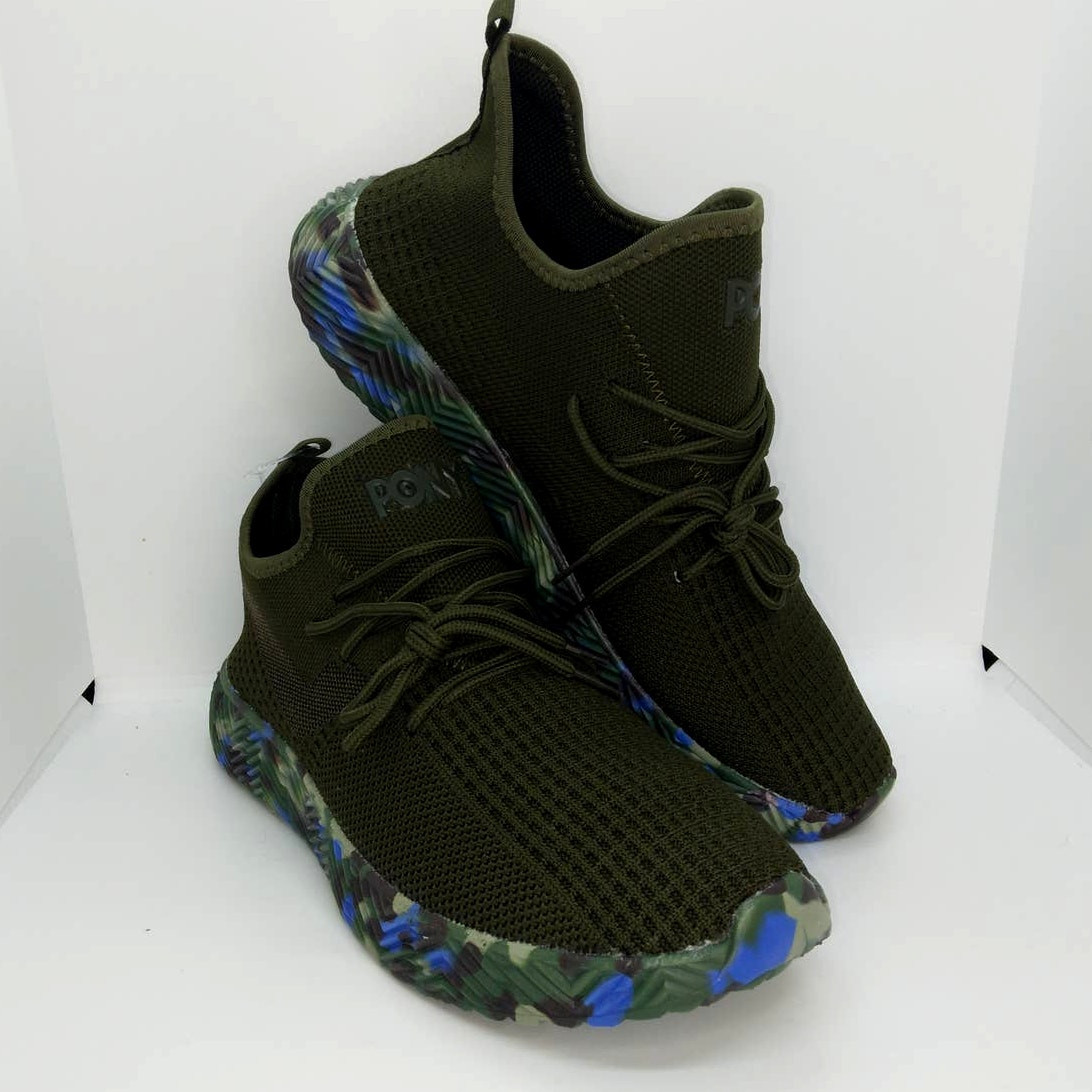 Sneakers stringate PONY uomo NUOVE verdi mimetiche firmate tg. 9