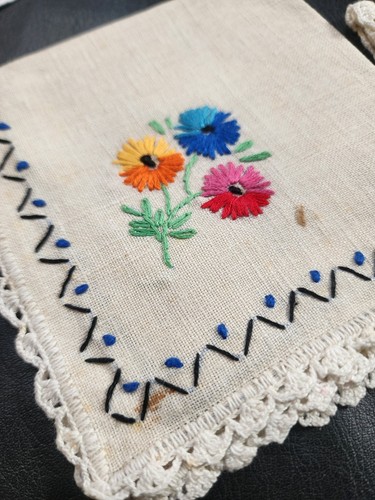 Servilletas Vintage Floral Lino Punto de Cruz Bordado Mesa Servilletas Diseño Flor - Imagen 11 de 15