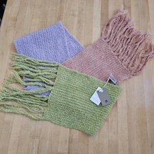 Look By M New York Tassel Fringe Scarf Color Block