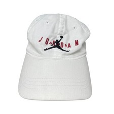 Nike Air Jordan Hat Child Size White 100 Cotton Adjustable Hook  Loop Back