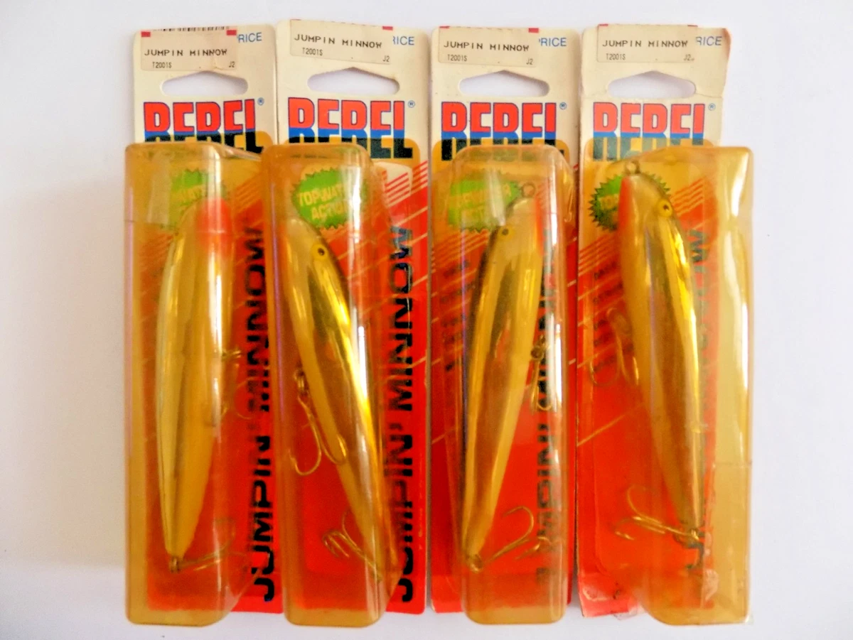 Leurre Vintage Rebel Jumpin’ Minnow T10 – 3,5 Pouces – œil Blanc/rouge – Emballage D'origine