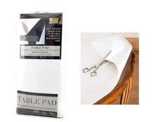 Felt Back Vinyl Table Pad 52" x 90" Cut-to-Fit Waterproof Table Protecto