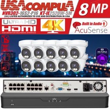 UNIVIEW 16ch 4K NVR NDAA Network Uniview 10x5MP Audio IP Camera Security Kit