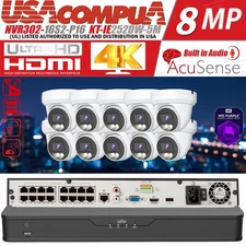 UNIVIEW 16ch 4K NVR NDAA Network Uniview 10x5MP Audio IP Camera Security Kit