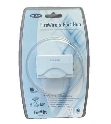 Belkin Firewire 6-Port Hub F5U526 with Power Cord