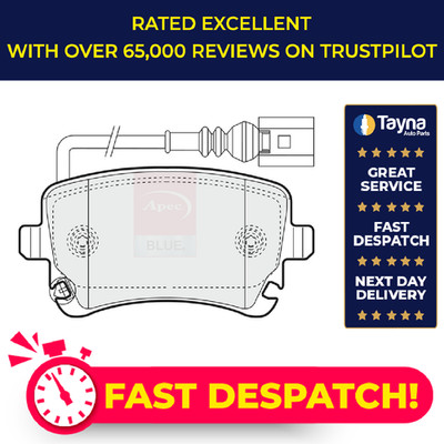 Brake Pads Set fits VW CARAVELLE Mk5 2.5D Rear 04 to 09 3W5698451A 4B3698451 New