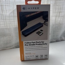 Hyper HyperDrive 7 Port USB-C Hub Adapter Travel Dock Pro-Grade productivity