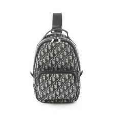 Christian Dior Rider Sling Bag Oblique Jacquard Canvas Leather Beige #RC1963