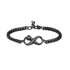 Infinity Urn Bracelet for Ashes Heart Cremation Jewelry for Girls Stainless S...
