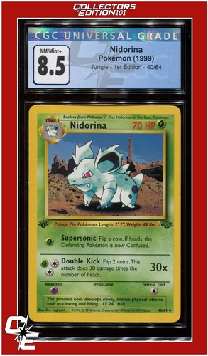 Nidorina (1st Edition) graded CGC 8.5 for sale on eBay