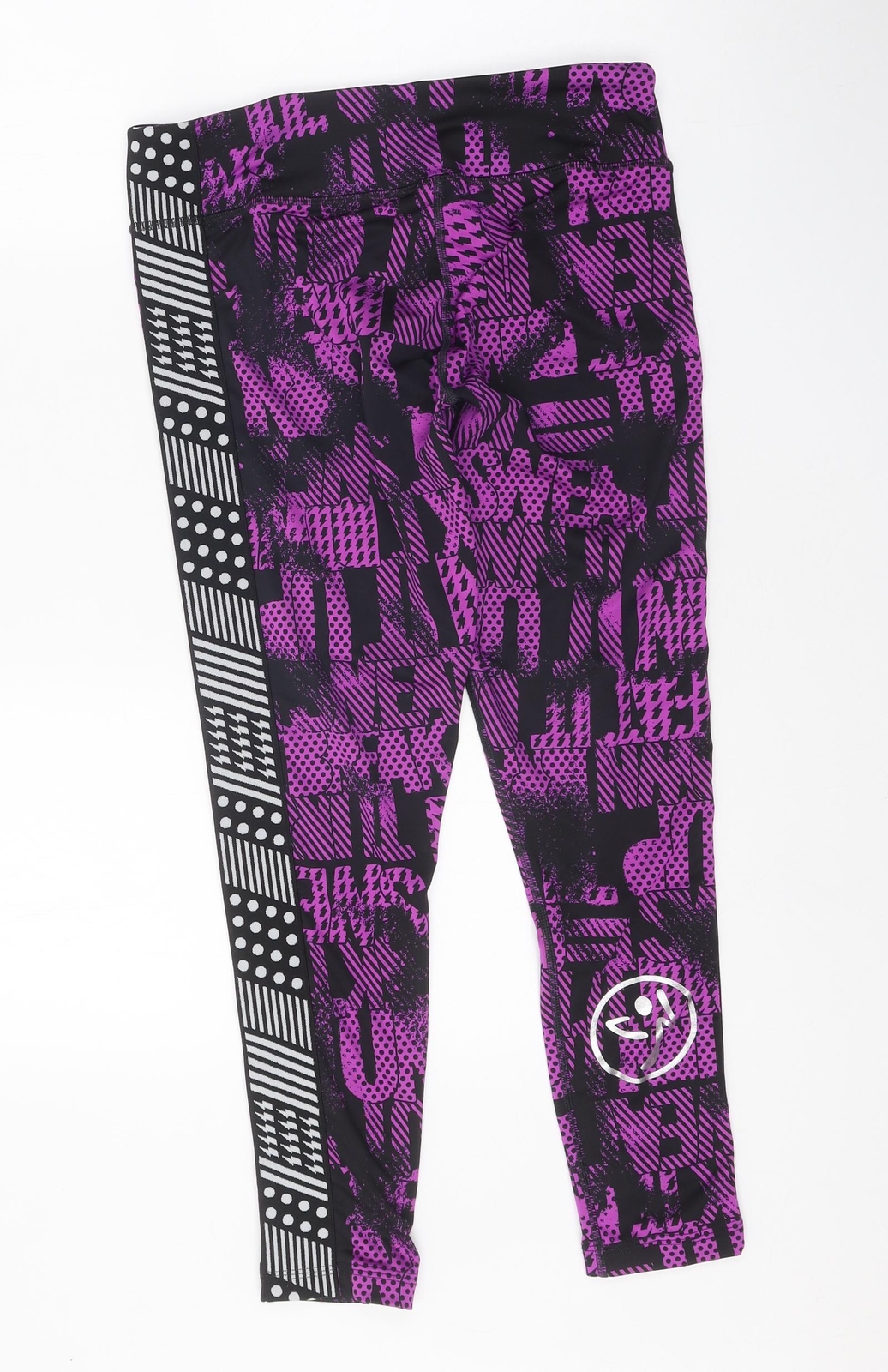 Womens Purple Polyester Blend Compression Legging… - image 2
