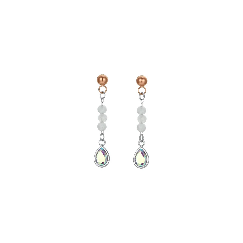 555Jewelry Orecchini Pendenti A Goccia In Acciaio Inossidabile 316L Per Donna - Ipoallergenici, Con Confezione Regalo