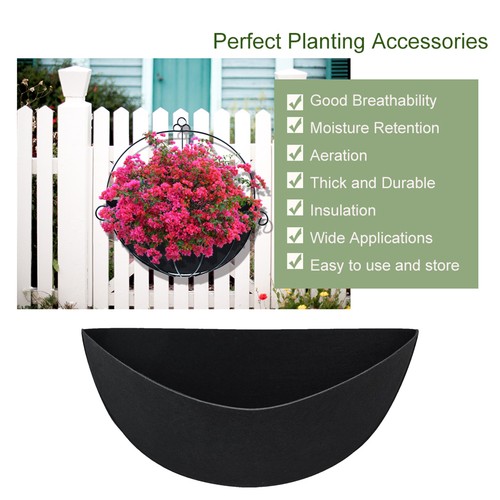 3pcsSemicircl Fabric Non-Woven Flower Basket Liner Plants Pot Replacement Liners - Picture 10 of 15